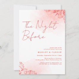 Rustikal Boho Watercolor Terracotta Probe Dinner Einladung