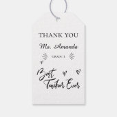 Rustikal braucht große Herzlehrer-Wertschätzung Geschenkanhänger (Rückseite)