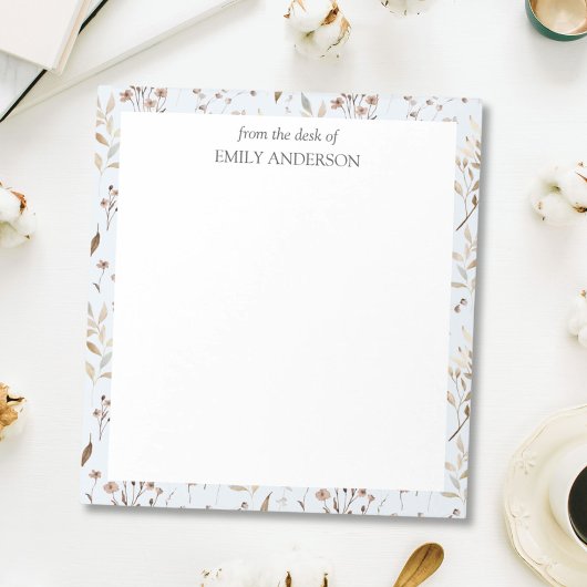 Rustikal braun botanisch, botanisch aus dem Schrei Notizblock