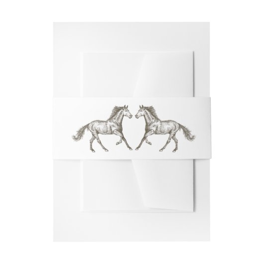 Rustikal-Braun-Hochzeit auf dem Western Einladungsbanderole (Vorderseite Beispiel)