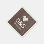 Rustikal Braun Holz Korn Hochzeitsfest Servietten (Ecke)