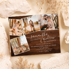 Rustikal braun Holz Skript 5 Fotos Budget Hochzeit