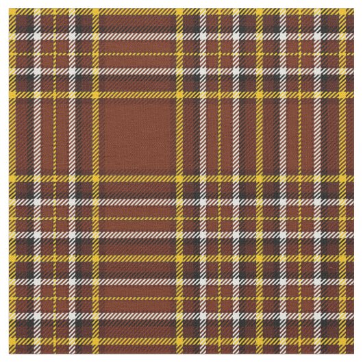 Rustikal braun, kariert, mit goldweiß/schwarz Stre Stoff (Nahaufnahme)