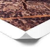 Rustikal braun nahes Blatt Foto Mauer Kunst Poster (Ecke)