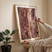 Rustikal braun nahes Blatt Foto Mauer Kunst Poster