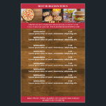 Rustikal Braun, Rot Flyer<br><div class="desc">Flyer in rustikalem Design,  Braun,  Rot,  gut geeignet für Restaurants,  Essen-Lieferservice. Editieren Sie ihr Produkt einfach,  laden Sie 3 Fotos von Wahl hoch und ergän zen Sie es durch ihren Text. Sie können Schriftart,  Farbe und die Position durch "Für Personalisierung" die werden.</div>