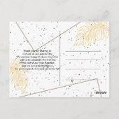 Rustikal braun und weiß Danke, Postcard Postkarte (Rückseite)