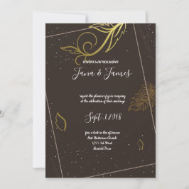 Rustikal braun und weiß einladung