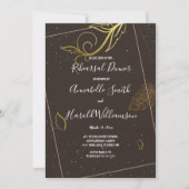 Rustikal, braun und weiß Probe Abendessen Einladung (Vorderseite)