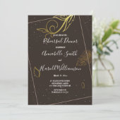 Rustikal, braun und weiß Probe Abendessen Einladung (Stehend Vorderseite)