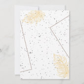 Rustikal, braun und weiß Probe Abendessen Einladung (Rückseite)