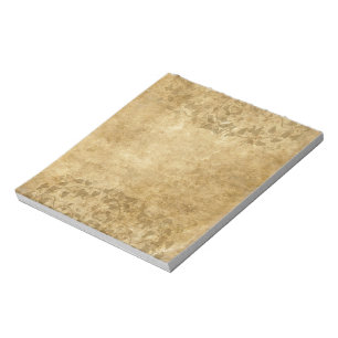 Rustikal-braun, Vintages Papierparkett und Reben Notizblock