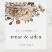 Rustikal-braun Weinetikett (Einzelnes Label)