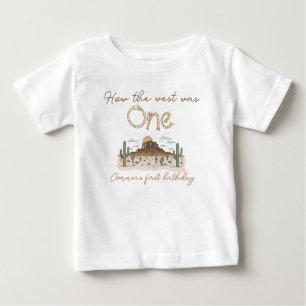 Rustikal braun, wie der Westen ein 1. Geburtstag w Baby T-shirt