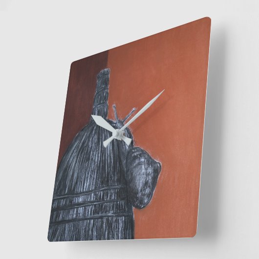 Rustikal braun Zeichnend Uhr (Winkel)