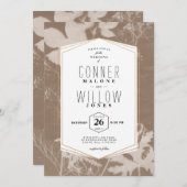 Rustikal-braune Blätter, Herbst, Herbst Einladung (Vorne/Hinten)