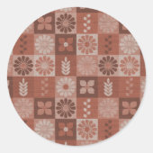 Rustikal-braune Burlap-Blume Blätter Aufkleber (Vorderseite)