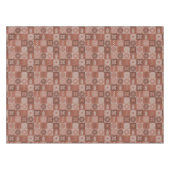 Rustikal-braune Burlap-Blume Blätter Tablette Tischdecke (Vorderseite (Horizontal))