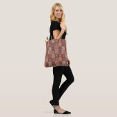 Rustikal-braune Burlap-Blume Blätter Tote Bag Tasche (Am Model)
