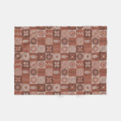 Rustikal-braune Burlap-Blume Verlasst Fleece Blank (Vorderseite (Horizontal))
