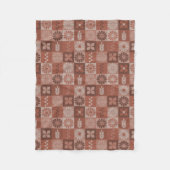 Rustikal-braune Burlap-Blume Verlasst Fleece Blank (Vorderseite)