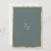 Rustikal-braune Goldminze, geblümte UAWG Einladung (Rückseite)