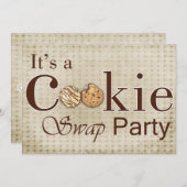 rustikal-braune Holiday-Cookie-Party Einladung (Vorne/Hinten)