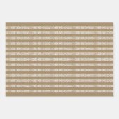 Rustikal-braune Kraftcreme, niedlich Vintag niedli Geschenkpapier Set (Vorderseite 2)