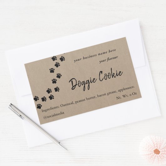 Rustikal-brauner Pfotenpflaster Rechteckiger Aufkleber (Umschlag)