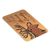 Rustikal-brauner, Save the Date angepasster Magnet (Rechte Seite)