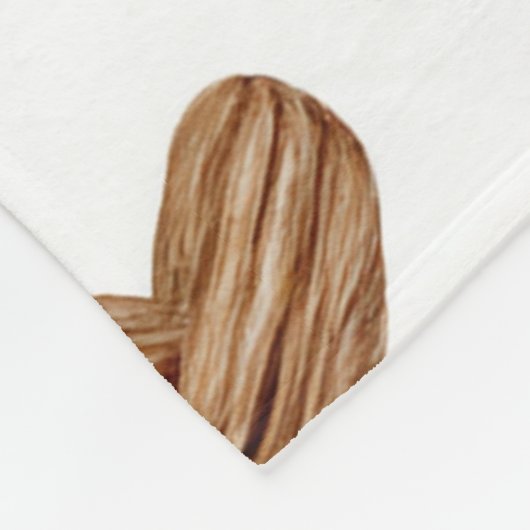 Rustikal brauner Web-Herzen-Geburtstag Fleecedecke (Ecke)