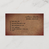 Rustikal braunes goldenes Monogramm-Skript aus Led Visitenkarte (Rückseite)