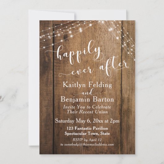 Rustikal-braunes Holz & Licht glücklich immer nach Einladung (Vorderseite)