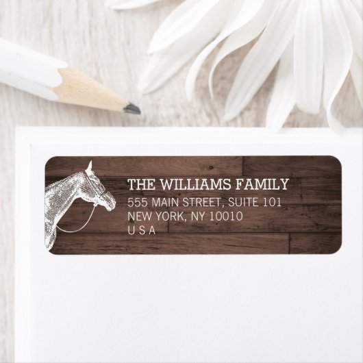 Rustikal-braunes Holz - Rücksendesiegel (Insitu)