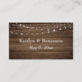 Rustikal-braunes Holz und leichte Streichhölzer, H Begleitkarte (Rückseite)