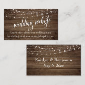 Rustikal-braunes Holz und leichte Streichhölzer, H Begleitkarte (Vorne/Hinten)