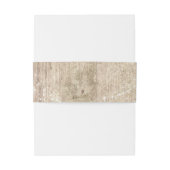 Rustikal-braunes Holz und Personalisierte Leichte Einladungsbanderole (Rückseitenbeispiel)