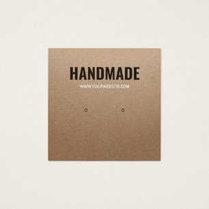 Rustikal-braunes Kraftpapier handgefertigt Ohrring