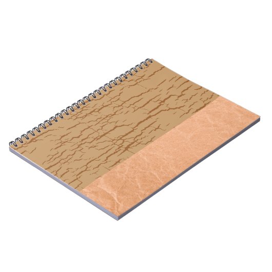Rustikal-braunes texturiertes Holz Notizblock (Linke Seite)