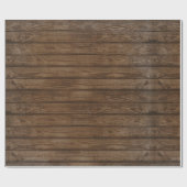 Rustikal-braunes, verwittertes Bauernholzmuster Geschenkpapier (Flach)