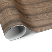 Rustikal-braunes, verwittertes Bauernholzmuster Geschenkpapier (Rolleneckpunkt)