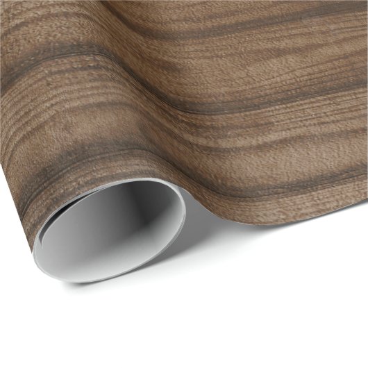 Rustikal-braunes, verwittertes Bauernholzmuster Geschenkpapier (Rolleneckpunkt)