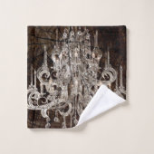 Rustikal Brown Barnood Country Crystier Badhandtuch Set (Waschlappen)