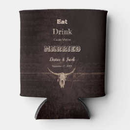 Rustikal Brown Eat Drink Verheirateter Western Bul Dosenkühler