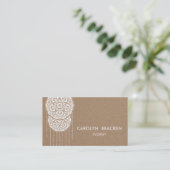 Rustikal Brown Kraft Paper Mandala Dream Catcher Visitenkarte (Stehend Vorderseite)