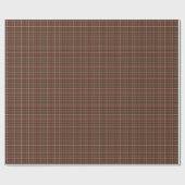Rustikal Brown und Maroon Fine Tartan Geschenkpapier (Flach)