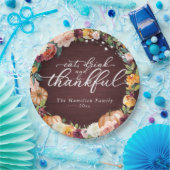 Rustikal Chic Herbst Blume Erntedank Abendessen Pa Pappteller (Party)