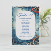 Rustikal Chic Nautical Wedding Card Einladung (Stehend Vorderseite)