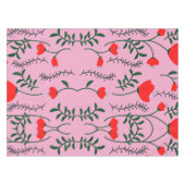 Rustikal Chic Pink Floral Tablette Tischdecke (Vorderseite (Horizontal))