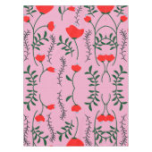 Rustikal Chic Pink Floral Tablette Tischdecke (Vorderseite)